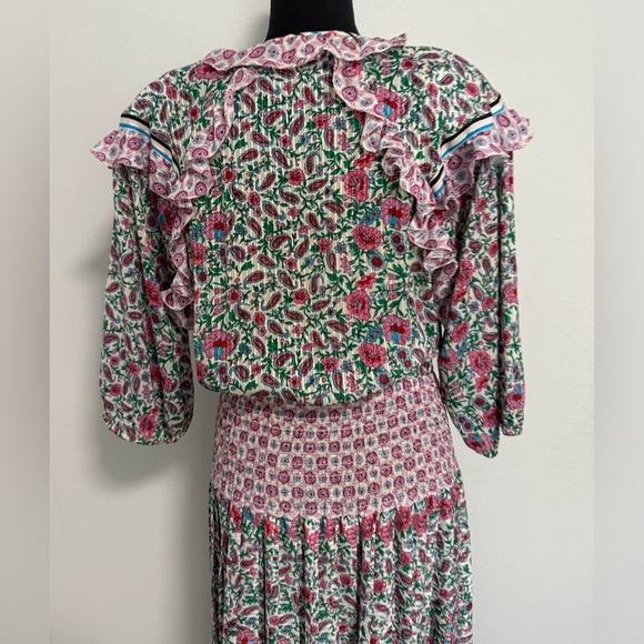 Diane Freis Original Georgette Maxi Dress Bohemian flower Floral Printed - Picture 13 of 16